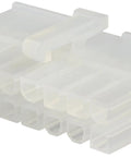 16 Circuit Receptacle And Plug Housing With Terminals For AWG 18-24 Mini-Fit Jr Plug-And-Play Ready Connector Kit White Easy Install Durable Plastic Shell Secure Locking Latch For DIY Electronics Projects, white plastic housing