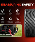 Heavy Duty Lawn Mower Tires 20x10-8 Tubeless 4 Ply Set Of 2 With Grippy Turf Tech Traction For Grass, Max Load 1190 Lbs At 22 PSI, Durable Rubber, Turf Friendly Grip For Smooth Yard Work. tubeless lawn mower tire with tread detail
