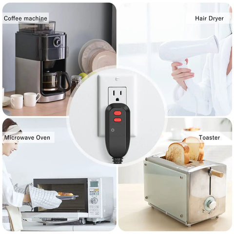 GFCI Replacement Plug Assembly With Auto Reset For Effortless Install, 15 Amp 3 Prong Safety Interrupter for kitchen and personal appliances