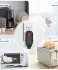 GFCI Replacement Plug Assembly Auto Reset 15 Amp Two Prongs used with coffee machine, hair dryer, microwave, and toaster.