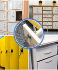 Pro Grade Zinc Alloy Cam Locks Keyed Alike 1 1/8 Inch Cylinder fits 0.9 Inch panels seen on various cabinets and lockers.