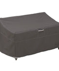 Ravenna Water Resistant 58 Inch Patio Sofa Loveseat Cover Small Taupe Outdoor Furniture Cover With Heavy Duty Fabric UV Protection