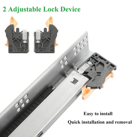 Six Pairs Of 18 Inch Undermount Drawer Slides With Soft Close Full Extension 100Lb Capacity Bottom Mount Rails Includes Locking Devices Brackets And Screws For Quick Easy Install