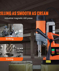 Heavy Duty Magnetic Drill Press Featuring A Badass 1300 Watt Motor delivering precision drilling and coring on steel.