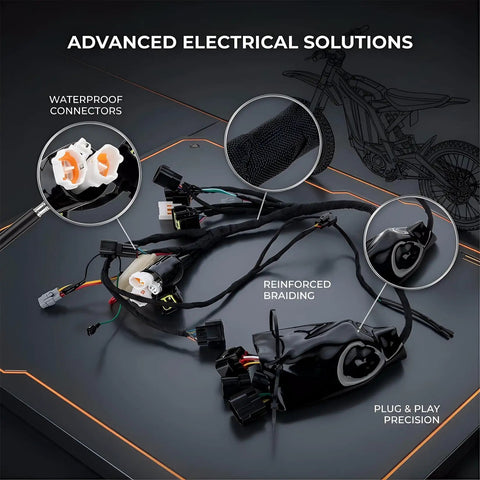 Full Main Wiring Harness For Light Bee X S Electric Dirt Bike And Segway X160 X260 Plug And Play Cable Harness with details