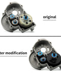 Steel Gearbox Transmission Gear Set With Ball Bearings Upgrade For 1/10 Traxxas Slash 2WD RC Car modification comparison