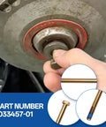 Heavy Duty Replacement Drive Clutch Mounting Bolt Fits Club Car Gas Golf Carts 1982 To Present held in hand near clutch.