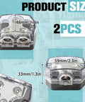 2 Pack 0 Gauge Ground Distribution Block For Car And Boat Audio Systems With 2 Way In Out Amp Block Circuit Protector And High Thermal Conductivity Alloy Power Ground Splitter, 48mm