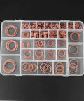 Super Sweet 570pcs Copper Washer Assortment Kit With 30 Metric Sizes Nice For Auto Repair And Home Plumbing Jobs Plastic Organizer Holds Sump Plugs Hydraulic Fittings Oil Seals Easy Find Compartments Keep Gear Tidy On Trucks Or Cars. copper washers in plastic organizer, assorted metric sizes