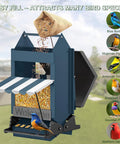 Heavy Duty Squirrel Proof Bird Feeder With Weight Activated Perch 5 Pound Capacity, easy fill, outdoor use for various birds