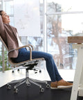 Massive 53x45 Inch Chair Mat for Hardwood and Tile Floors Black Rolling Desk Mat under chair in home office setting