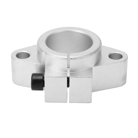 Pair Of SHF40 Aluminum Shaft Support Brackets For 40mm Linear Rails Plug And Play Design Built Tough For 3D Printers And Robots Rock Solid Bearing Keeps Rig Running Sweet, showing solid mount with single hole.