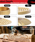 16 Piece Wood Carving Disc Kit for 4 Inch and 4.5 Inch Angle Grinders showcasing slotted, flat, bevel, and curved disc designs on wood