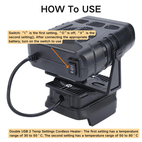 How to use Pocket Sized USB Battery Space Heater Running Smooth With Dual Phone Chargers And Two Comfort Settings.