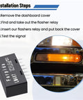Led Flasher Relay For Chevy GMC Cadillac Hummer 2003 2007 GMT800 Platform Turn Signal And Hazard Warning Fix Hyper Flash Plug And Play With LED Or Incandescent Bulbs installation steps and relay close-up