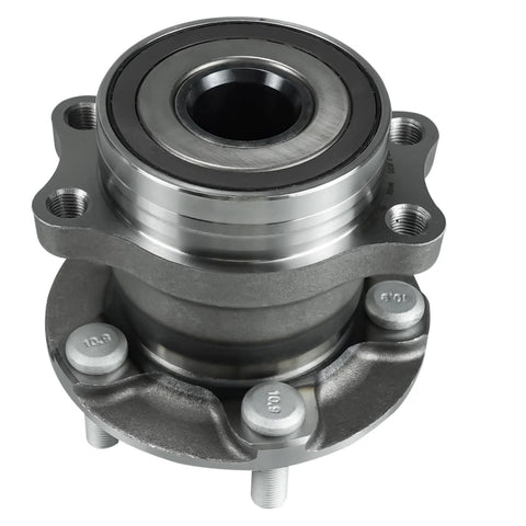 Two Pack Rear Wheel Bearing And Hub Assembly With Five Lug 512518 For Forester Crosstrek Impreza And XV Crosstrek Low Runout OE Direct Fit Rear Wheel Hub Bearing Assembly Set, view showing metal bearing with lug holes