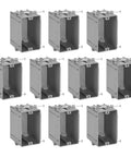 One Gang 18 Cu In Pvc Electrical Junction Box Gray Non Metallic Outlet Block For Switches And Dimmers 10 Pack stacked view