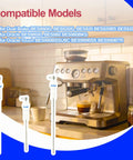 Straight Up Top Tier Steam Wand Probe Replacement Kit For Breville Espresso Machines with three probes and espresso machine.