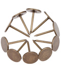 Top Shelf Bronze Decorative Upholstery Tacks With Flat Head 100 Piece Furniture Hardware Kit For DIY Restoration Projects, flat head metal nails.