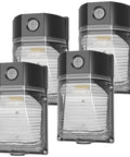 4 Pack 30W LED Wall Pack Lights With Dusk To Dawn Sensor, 3600 Lumen Output, Built Tough Aluminum Housing, IP65 Waterproof