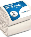 Heavy Duty Canvas Drop Cloth Pack Of 2 9x12 Tarp For Painting And Art Supplies Couch And Furniture Cover Paint Fabric Craft Studio Protector 8oz Premium Duck Fabric With Reinforced Double Stitched Edges