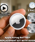 Premium 2 Pack CR2032 Battery Top Shelf Replacement For Apple AirTag Dead Reliable 3V Lithium Power Cell accessory in hand.