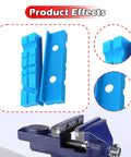 Two Pack Rubber Vise Jaw Pads With Multi Groove Textured Inserts For Bench Vise Clamps And Tools, Universal Fit, Scratch Resistant