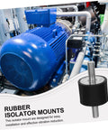Four Pack 40x30mm Rubber Vibration Isolator Mounts With M10x25mm Studs Pro Grade Heavy Duty Shock Absorbers For Fitness Equipment Machinery Air Compressors Bike Rigs And Vibration Isolation on industrial motor