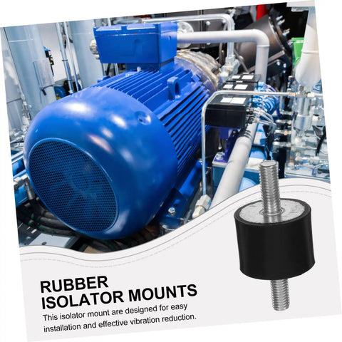 Four Pack 40x30mm Rubber Vibration Isolator Mounts With M10x25mm Studs Pro Grade Heavy Duty Shock Absorbers For Fitness Equipment Machinery Air Compressors Bike Rigs And Vibration Isolation on industrial motor