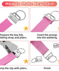 DIY Key Fob Hardware Set With Glass Running Pliers 40 Pieces Of 1 Inch Key Chain Hardware assembly steps for keychain crafting
