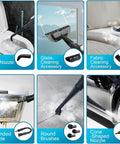 Heavy Duty Handheld Steam Cleaner Featuring Lightning Fast 15 Second Instant Heat And Muscle Packed 1200 Watt Motor, Generous 400 Ml Water Tank For Scrubbing Grout Floors With Zero Sweat accessories, including bent and extended nozzles.