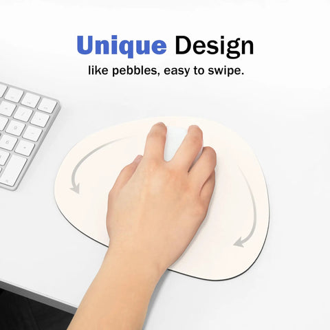 Non Slip Washable Waterproof Mouse Pad For Desk Setup Vanilla Cream Grippy Backing For Zero Slip Easy Clean Surface