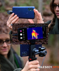 Person using Night Vision Thermal Monocular For Android TNV30i with 512 by 384 super resolution and 50Hz thermal imaging
