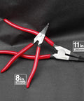 8 Inch Lock Ring Pliers with Special Angle Tips for Removing and Installing Circlips on black background