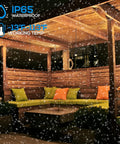 Low Voltage Outdoor Pendant Lights Pack Of 4, 12V LED Hanging Tree Lights For Gazebo And Pergola, IP65 Aluminum in garden snow