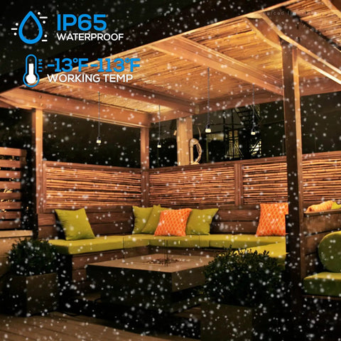 Low Voltage Outdoor Pendant Lights Pack Of 4, 12V LED Hanging Tree Lights For Gazebo And Pergola, IP65 Aluminum in garden snow