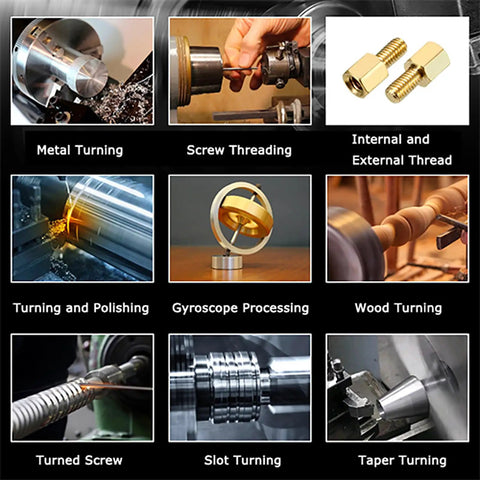 Badass Mini Metal Lathe 8 Inch Swing By 31.5 Inch Center Distance Hardcore Benchtop Precision projects: metal turning, screw threading, wood turning, taper turning.