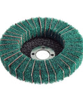 Set of 10 Nylon Fiber Flap Wheel Discs 100mm Diameter for Angle Grinder Polishing Buffing, Abrasive Sanding Disc Green