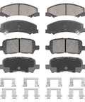 Chevy Impala Front Ceramic And Rear Semi Metallic Brake Pads Set With Hardware 8 Piece Kit For 2011 2013 And 2014 2016 Impala Limited