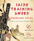 Unsharpened Stainless Steel Wakizashi Iaito For Iaido Practice 21 Inch Blade With Bo Hi Fuller Dope Safe Training Sword