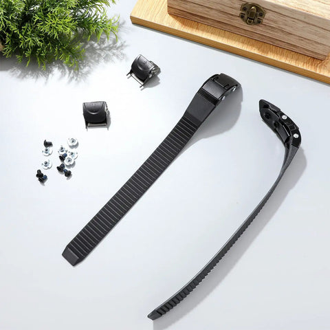 Inline Skate Replacement Straps 2 Pack With Adjustable Universal Buckles And Energy Buckles With Screws Durable Plastic Shoe Clips