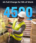 Worker using Android 12 Barcode Scanner Workhorse With Honeywell HS7 Engine IP67 Rugged Handheld Computer 082Pro Model 2026 in warehouse