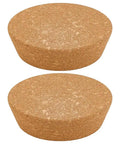 Two Pack Large Cork Stoppers For Bottles And Jars, 3.5 To 4.3 Inch Tapered Wood Cork Plugs, top view