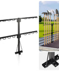 Upgraded Utility Trailer Tool Rack With Eight Tool Holes, heavy-duty steel structure with reinforced base and rust-resistant finish