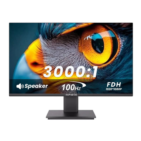 Front view of Dope 24 Inch Full HD Monitor With Built In Speakers For Home Office 100Hz Refresh Rate 3000 To 1 Contrast