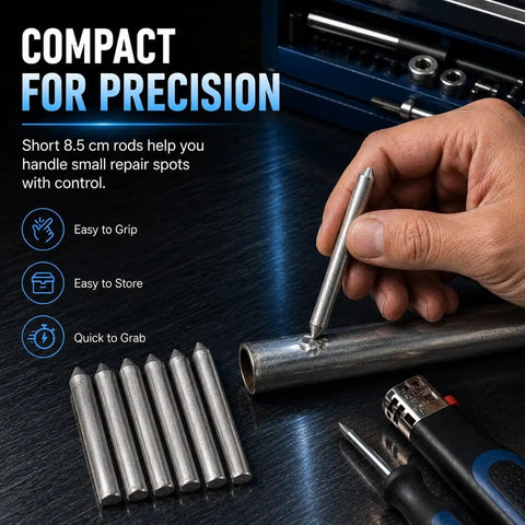 Low Temp Aluminum Welding Rods With Flux Core No Solder Powder Needed for Easy Melt and Quick Home Repairs DIY Universal Brazing Rod
