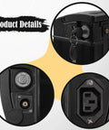 Close-up of Heavy Duty 48v Electric Bike Battery Box With Large Capacity Housing Case For Ebike showing locks and charging ports.