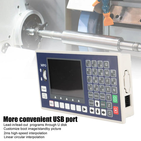 4 Axis CNC Motion Controller System For Servo And Stepper Motors, Programmable CNC Controller With Large LCD Display, Pulse Ready, Compact Single Board Solution For Precise Motion And Easy G Code Programming, USB port