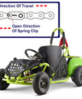 4 PCS #60 Roller Chain Offset Half Links For Motorbike Dirt Bike ATV shown with directional guide for assembly and installation.