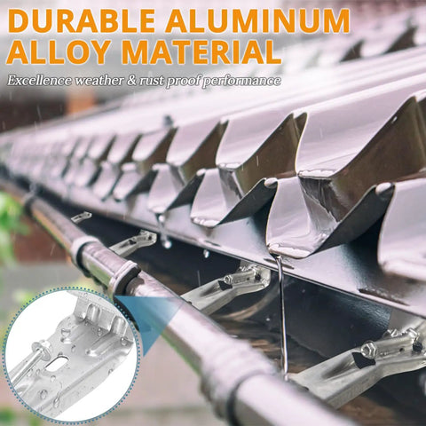 5 Inch Gutter Hangers And Hidden Bracket Set For Sagging Gutters, No Fuss Install Quick Screw System For 5 Inch K Type Aluminum Gutters, Includes Clips And One Quarter Inch Hex Drill Bit, 10 Pack, Heavy Duty Weather Ready